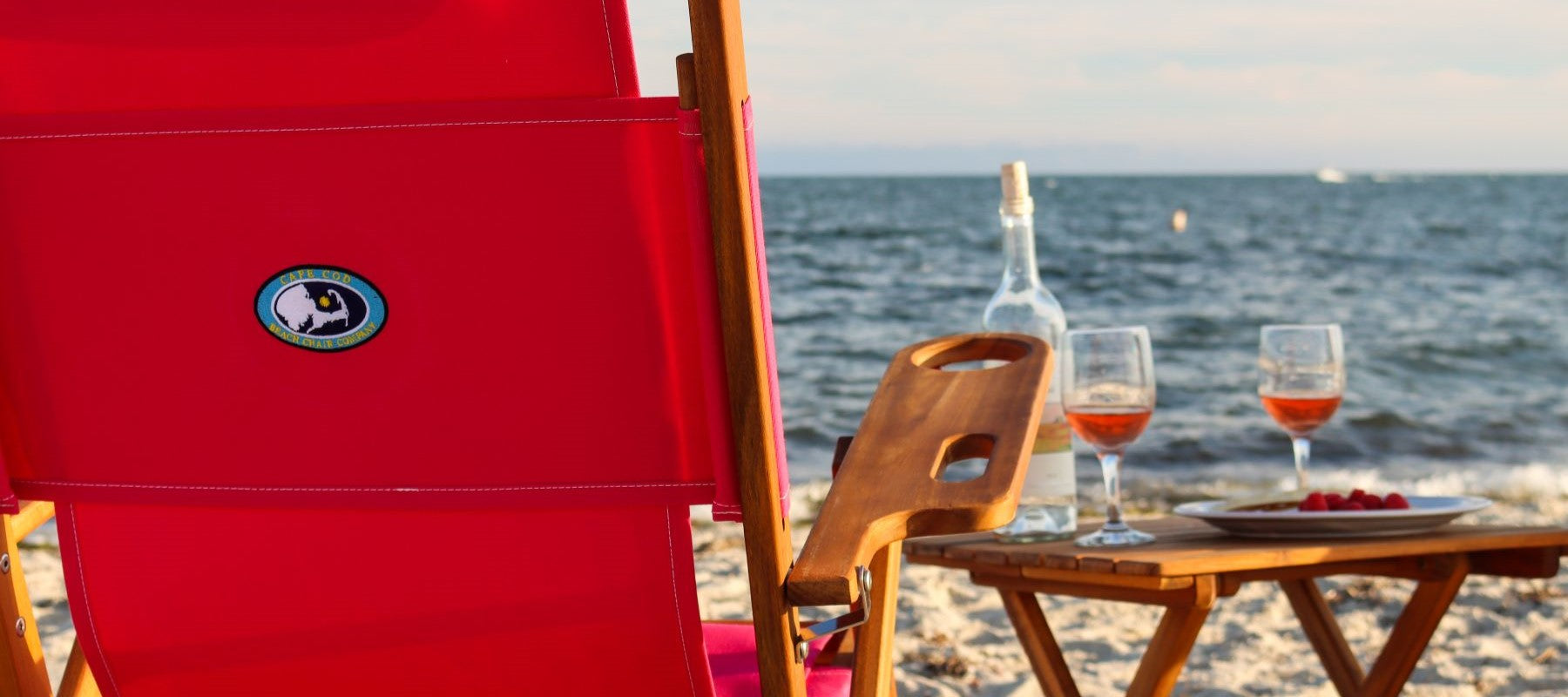 Cape Cod Beach Chairs, umbrellas, and tables are built for the good life with premium woods and fabrics to ensure they stand up to the elements