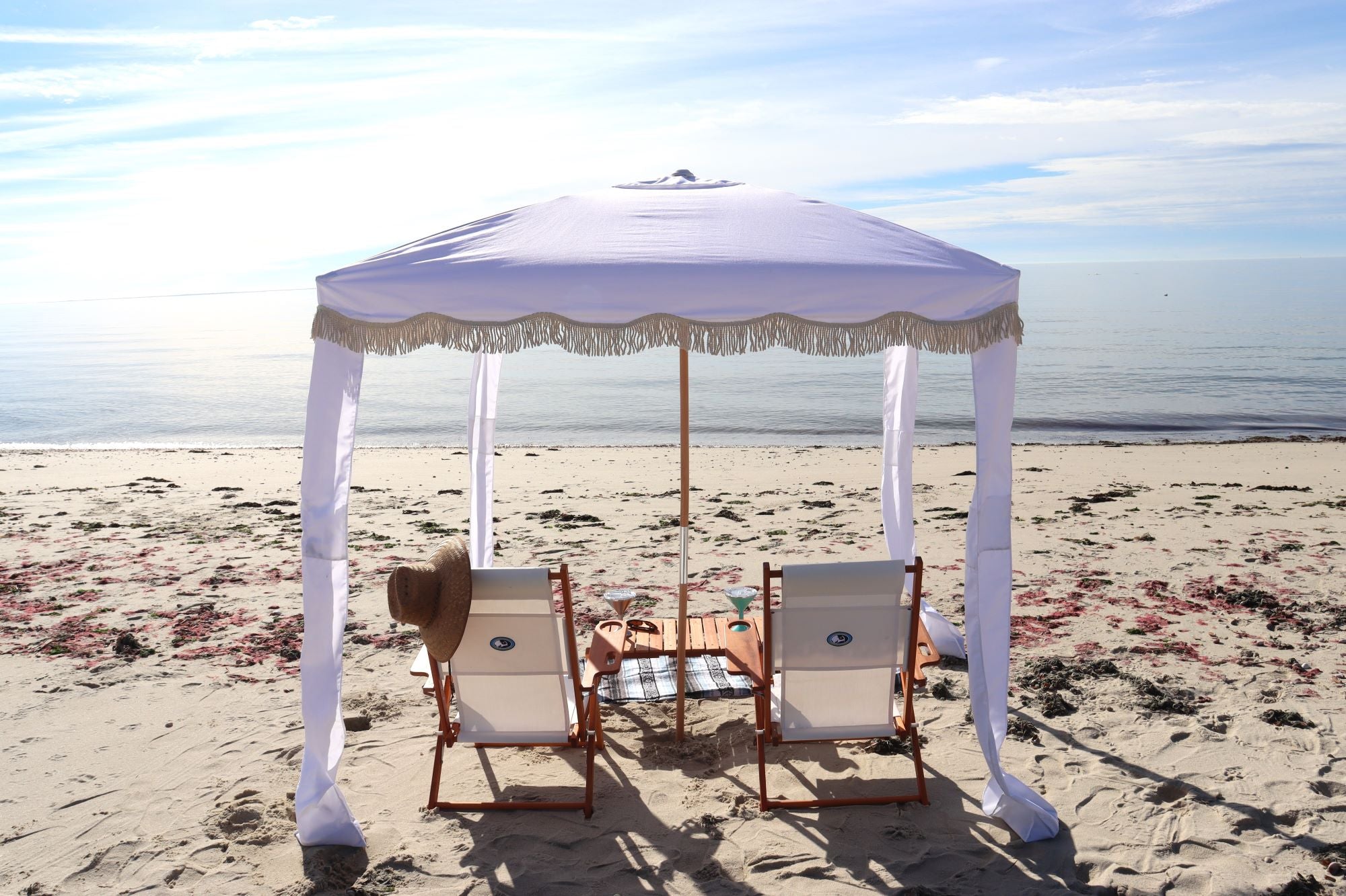 Premium Beach Cabana- Cloud White