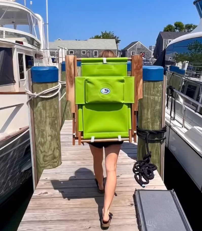 back back chair walking between boats