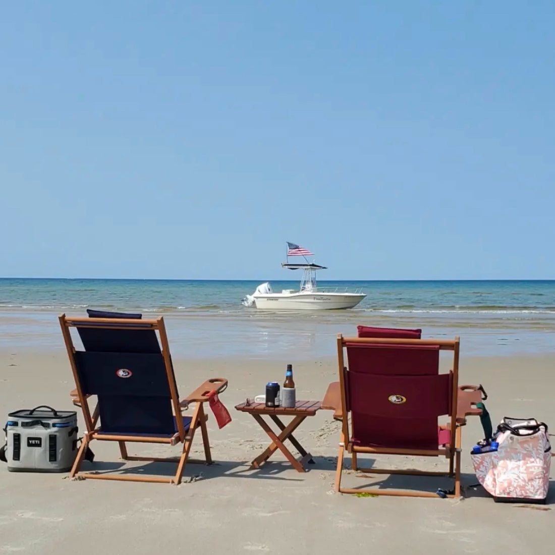 a bunch of cape cod beach chairs at bahama resort